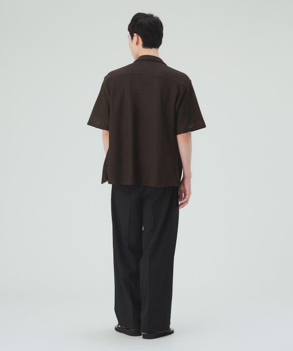 【降價8/6】 網眼蕾絲開領襯衫 [H:183cm C:91 W:70 H:92 Size:L]