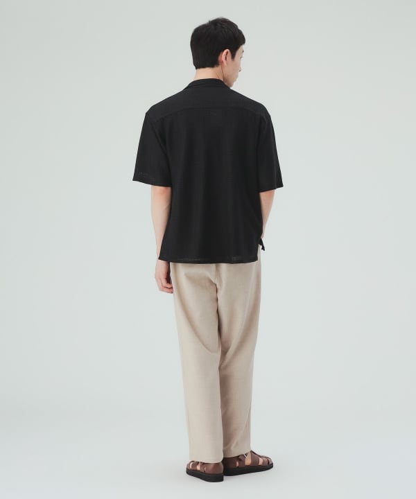 【降價8/6】 網眼蕾絲開領襯衫 [H:183cm C:91 W:70 H:92 Size:L]