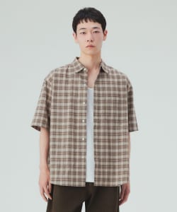 オンブレーチェック レギュラーカラー シャツ