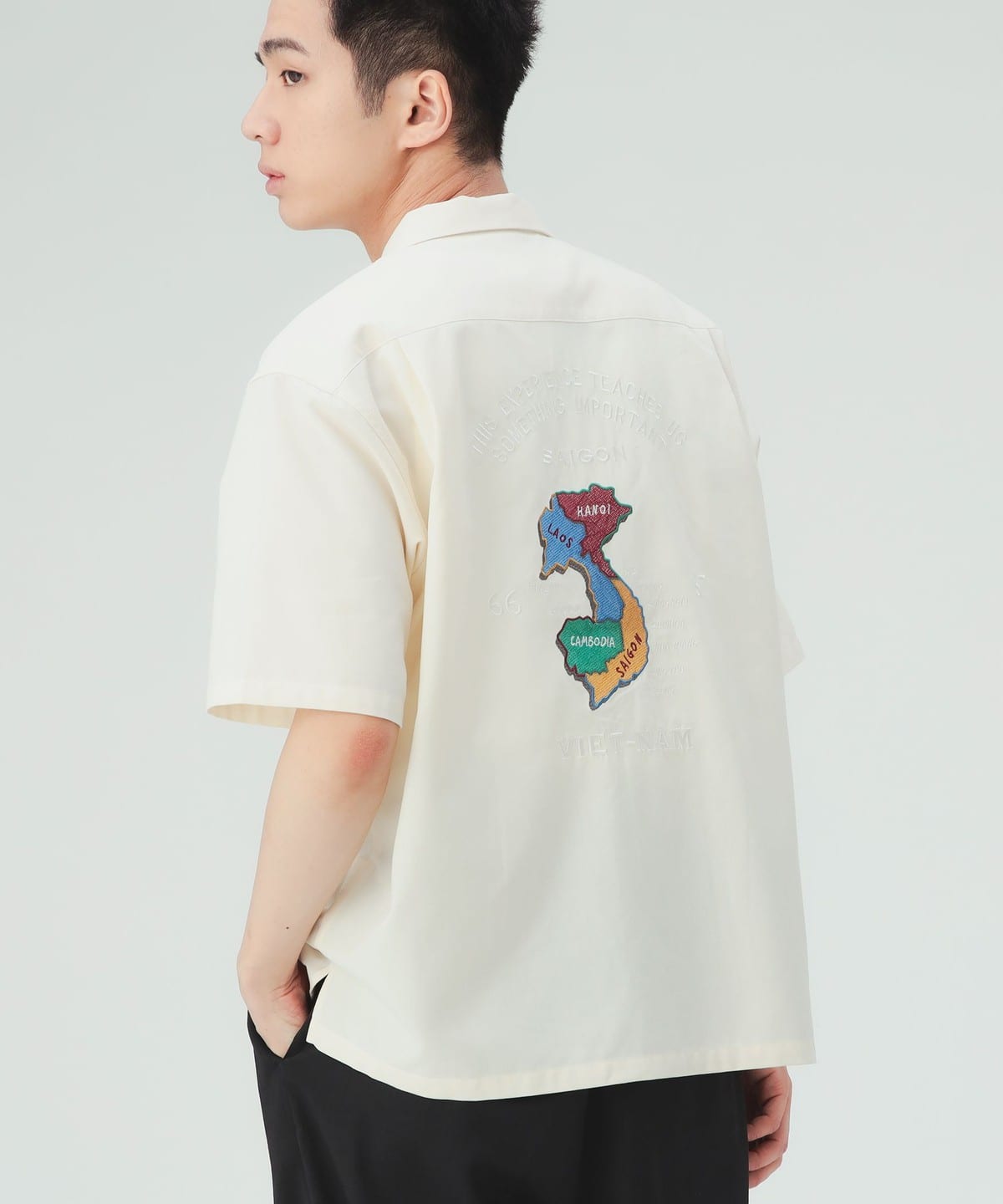 BEAMS HEART（ビームス ハート）スーベニア 刺繍 オープンカラー