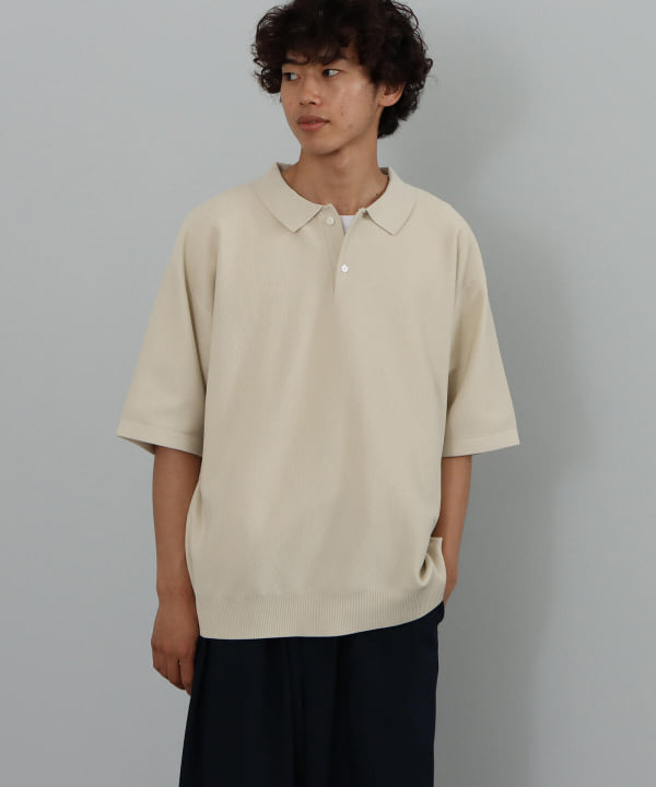 BEAMS ニットポロ L-