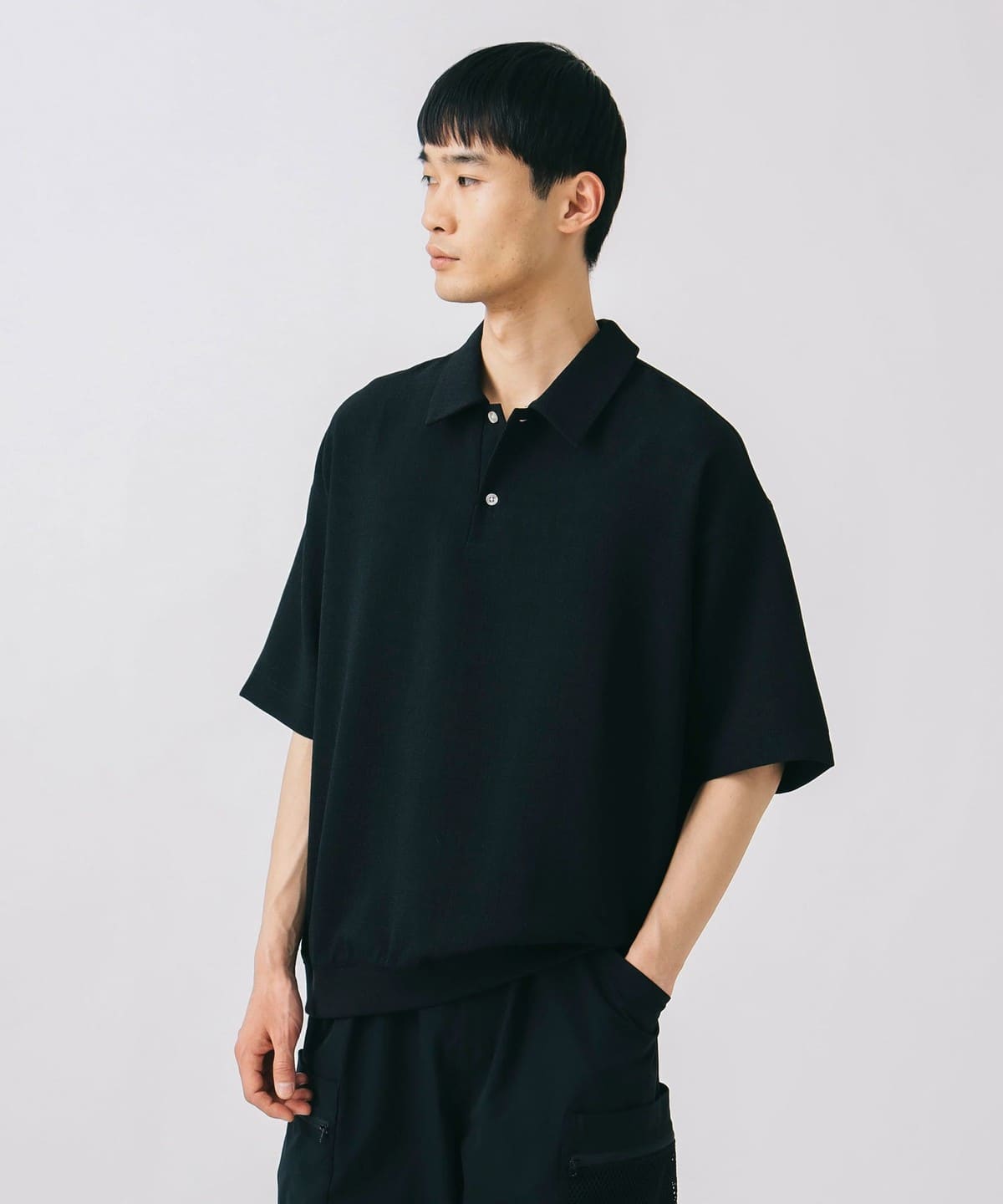 ポリメランジ ポロシャツ(吸水速乾) シャツ・ブラウス MEN BLACK XL ポリメランジ ポロシャツ(吸水速乾) シャツ・ブラウス MEN BLACK XL