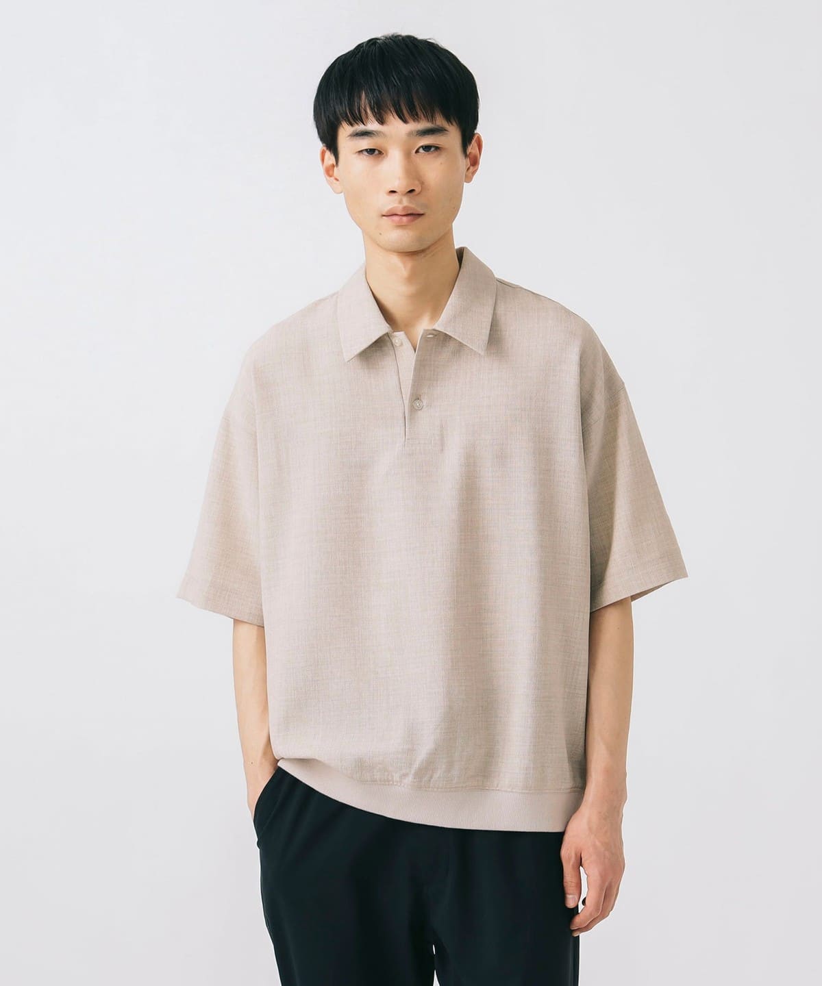 ポリメランジ ポロシャツ(吸水速乾) シャツ・ブラウス MEN BEIGE M ポリメランジ ポロシャツ(吸水速乾) シャツ・ブラウス MEN BEIGE M