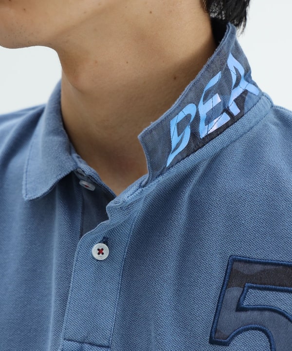 BEAMS HEART（ビームス ハート）ウォッシュド エンブレム ポロシャツ