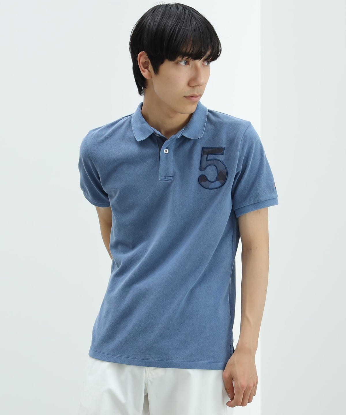 ウォッシュド エンブレム ポロシャツ シャツ・ブラウス MEN NAVY XL ウォッシュド エンブレム ポロシャツ シャツ・ブラウス MEN NAVY XL