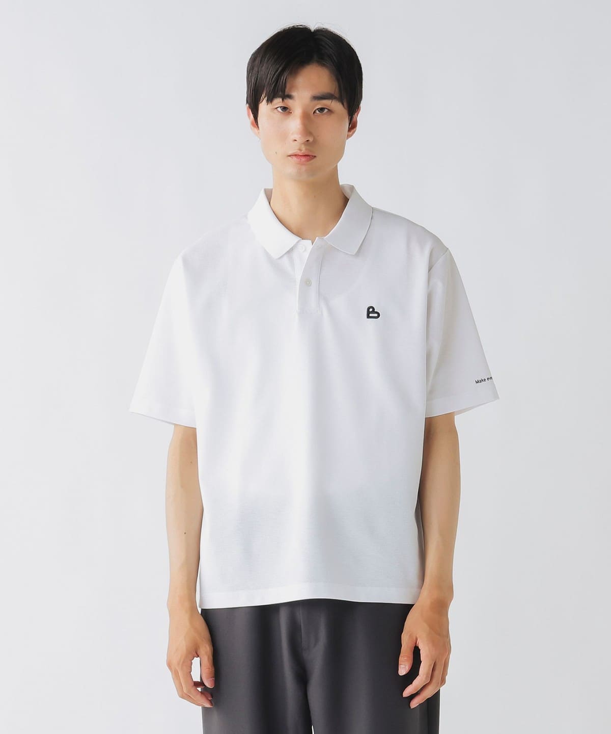 BEAMS HEART（ビームス ハート）B-HEARTロゴ 鹿の子 ポロシャツ