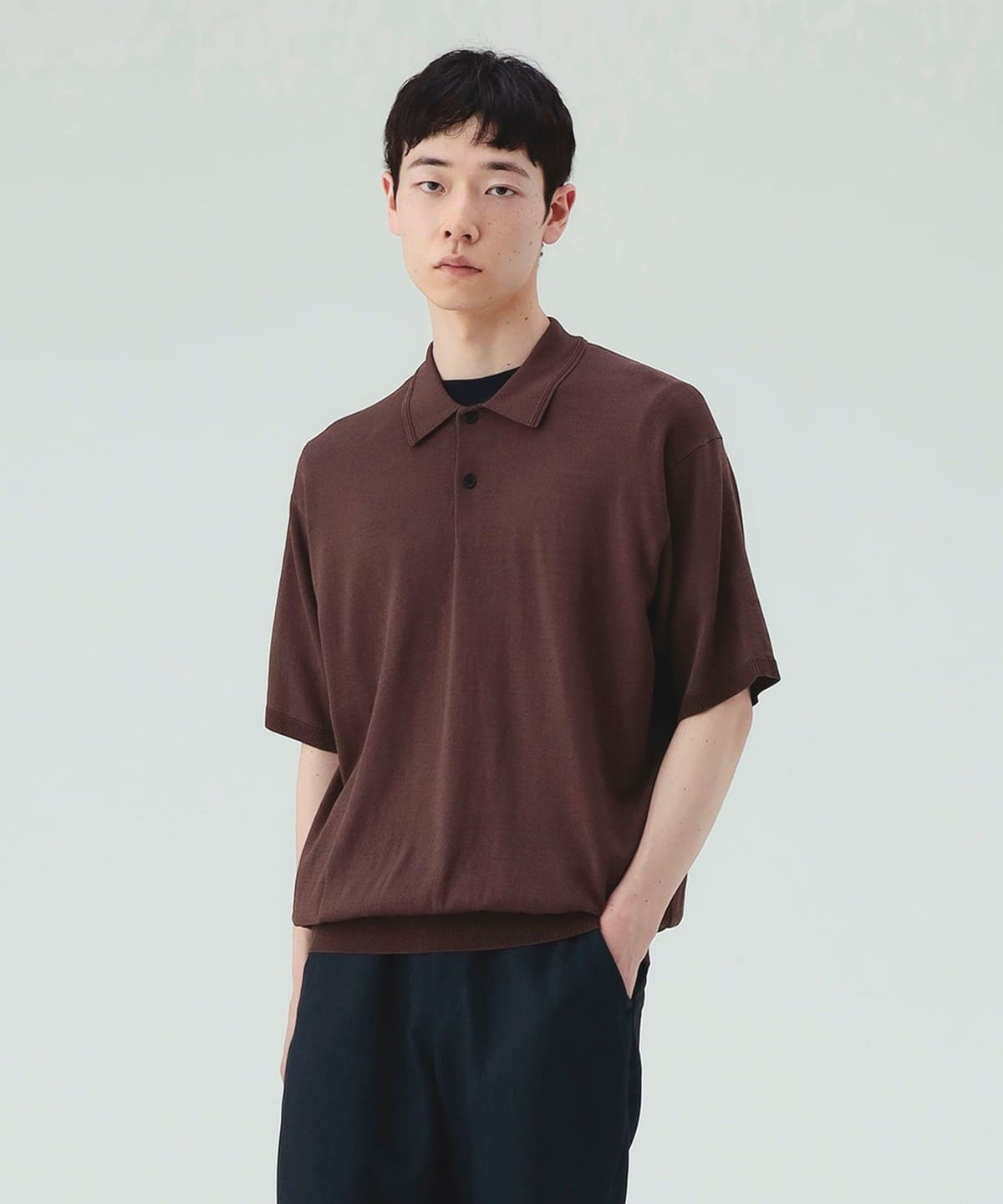 【未使用】BEAMS F ビームスエフ ハイゲージ コットン ニット ポロシャツ リアルバイリコメンドニットポロシャツ。｜BEAMS F（ビームスF）｜BEAMS