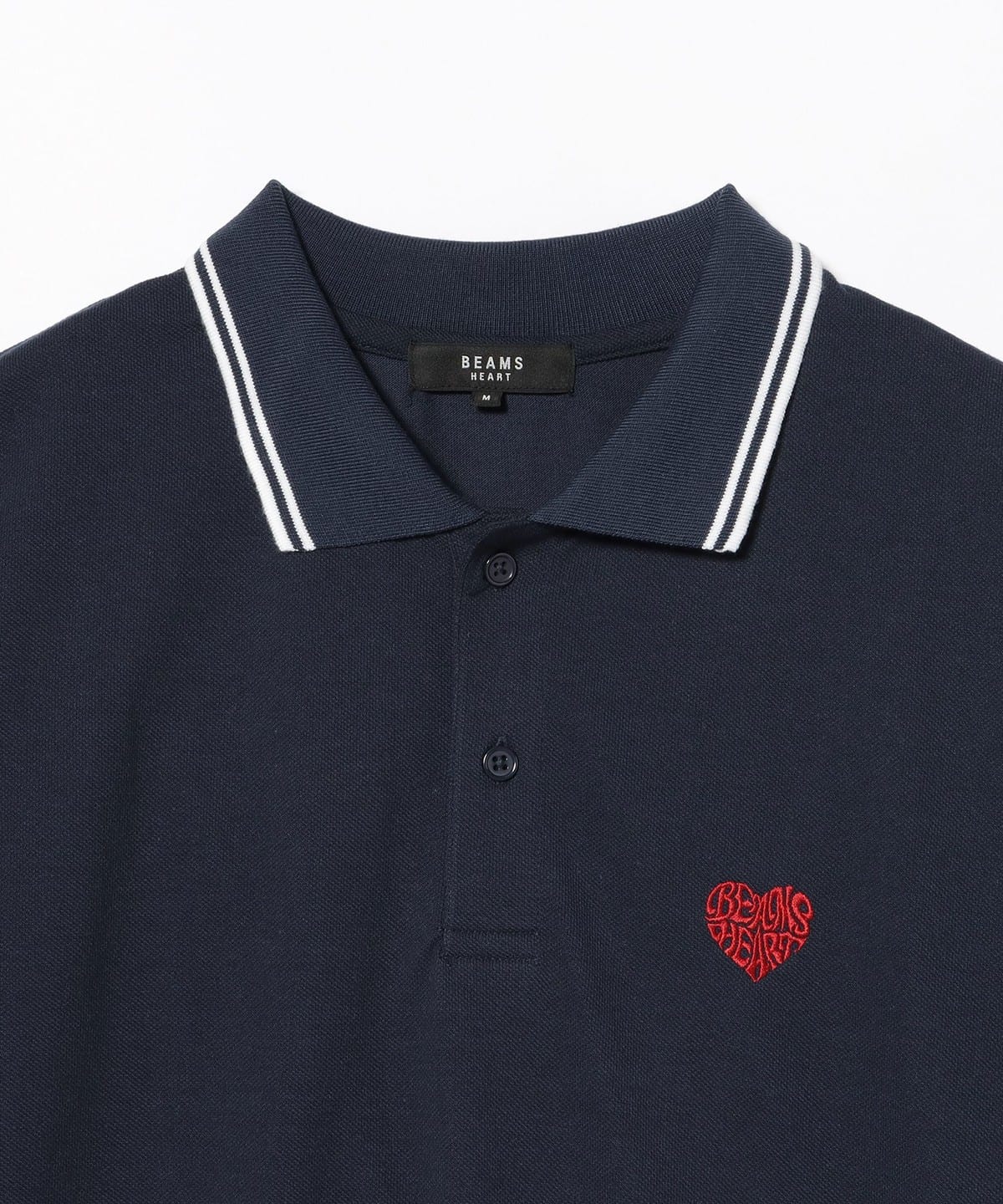 BEAMS HEART（ビームス ハート）ハート ワンポイント刺繍 鹿の子
