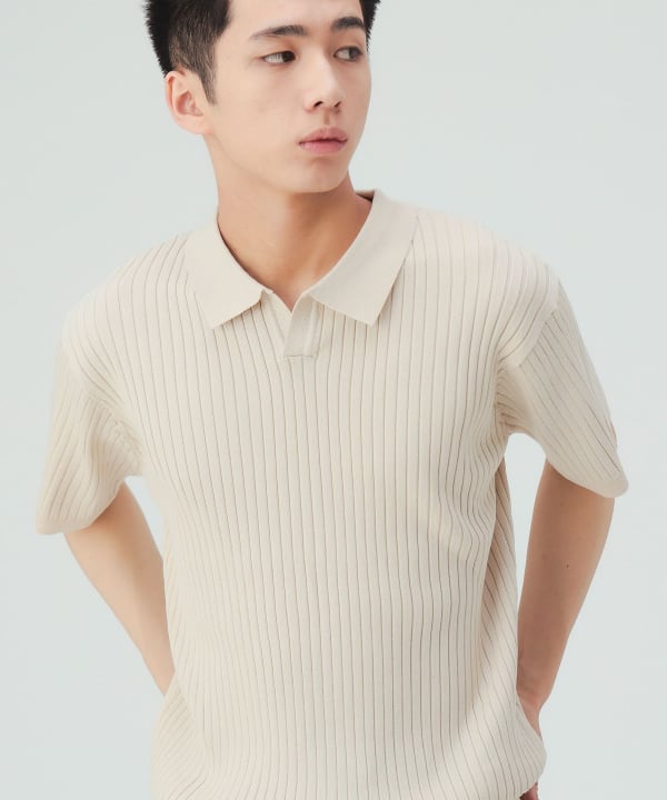 スキッパー ニットポロシャツ [H:183cm C:80 W:68 H:89.5 Size:L]
