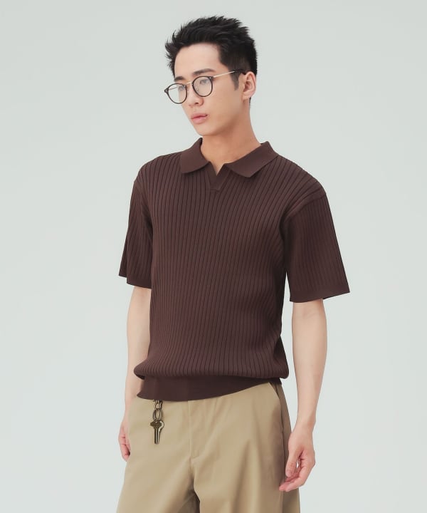 スキッパー ニットポロシャツ [H:183cm C:80 W:68 H:89.5 Size:L]