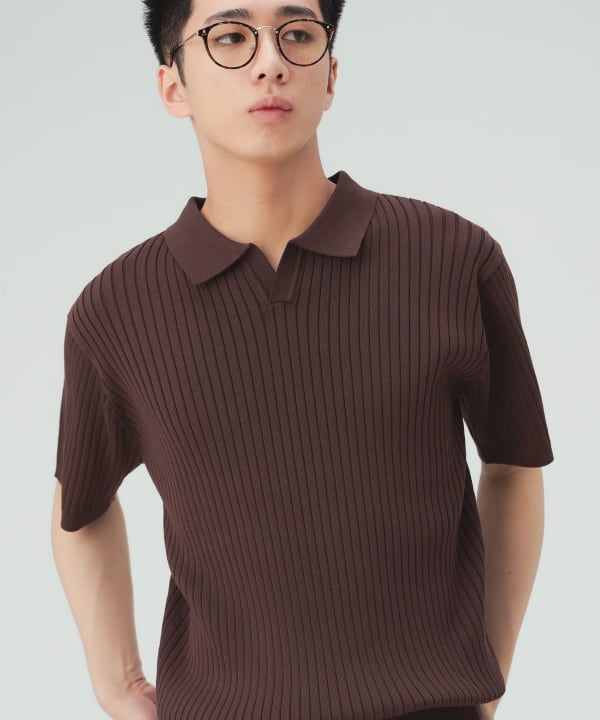 スキッパー ニットポロシャツ [H:183cm C:80 W:68 H:89.5 Size:L]