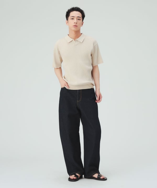 スキッパー ニットポロシャツ [H:183cm C:80 W:68 H:89.5 Size:L]