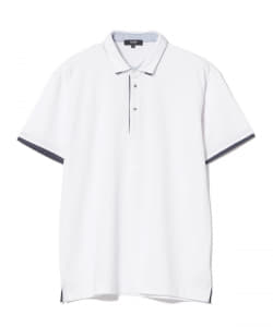 BEAMS HEART / 鹿の子 切り替え ダブルカラー ポロシャツ