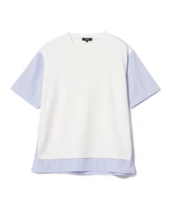 BEAMS HEART / ストライプ切替 ビッグTシャツ