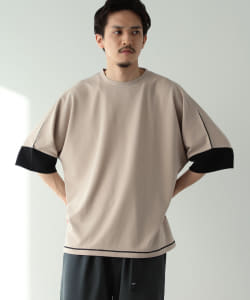 BEAMS HEART / ドルマンスリーブ 切替 ビッグ Tシャツ