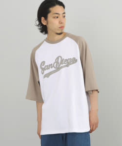 BEAMS HEART / 男裝 LOGO印刷 棒球 寬版 T恤