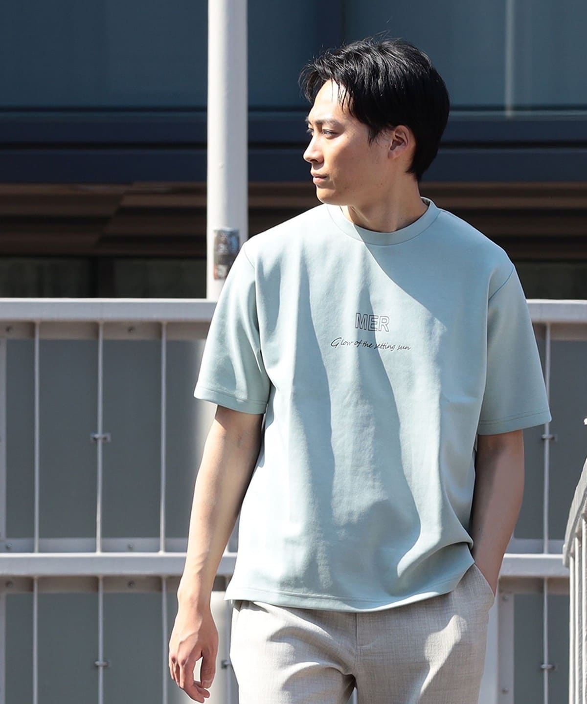 ペールトーン ダンボール プリント Tシャツ Tシャツ・カットソー MEN SMOKE BLUE M ペールトーン ダンボール プリント Tシャツ Tシャツ・カットソー MEN SMOKE BLUE M
