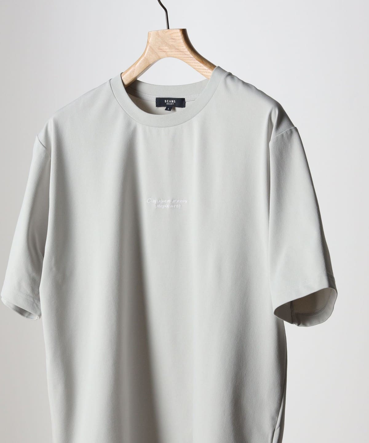 クイックドライ エンブロイダリー Tシャツ Tシャツ・カットソー MEN BEIGE S クイックドライ エンブロイダリー Tシャツ Tシャツ・カットソー MEN BEIGE S