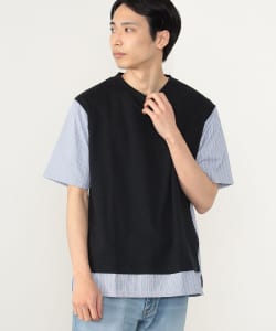 ストライプ 切替 Tシャツ