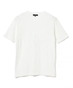 リーフ柄 ジャカード VネックTシャツ