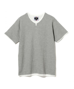 BEAMS HEART / スラブ キーネックTシャツ