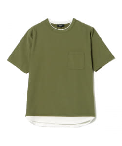 BEAMS HEART / 接触冷感 クルーフェイクレイヤード Tシャツ