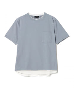 BEAMS HEART / 接触冷感 クルーフェイクレイヤード Tシャツ