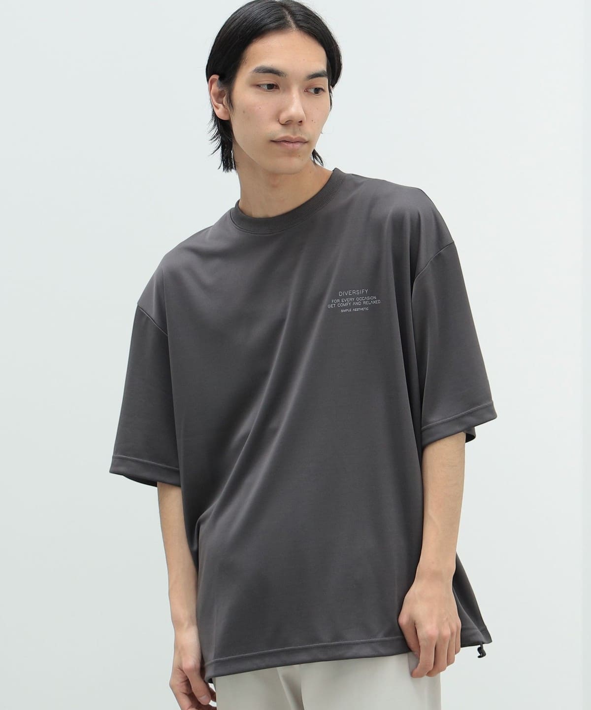 クイックドライ スピンドル Tシャツ シャツ・ブラウス MEN CHARCOAL GREY S クイックドライ スピンドル Tシャツ シャツ・ブラウス MEN CHARCOAL GREY S