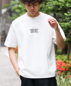 BEAMS HEART / 男裝 雙層織 LOGO 印花 短袖 T恤