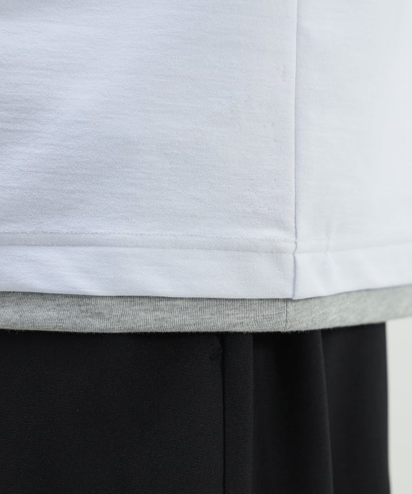 爽やかな抜け感◎【HERMES】Ombre ポケットTシャツ BEAMS HEART（ビームス ハート）リップル フェイクレイヤード T