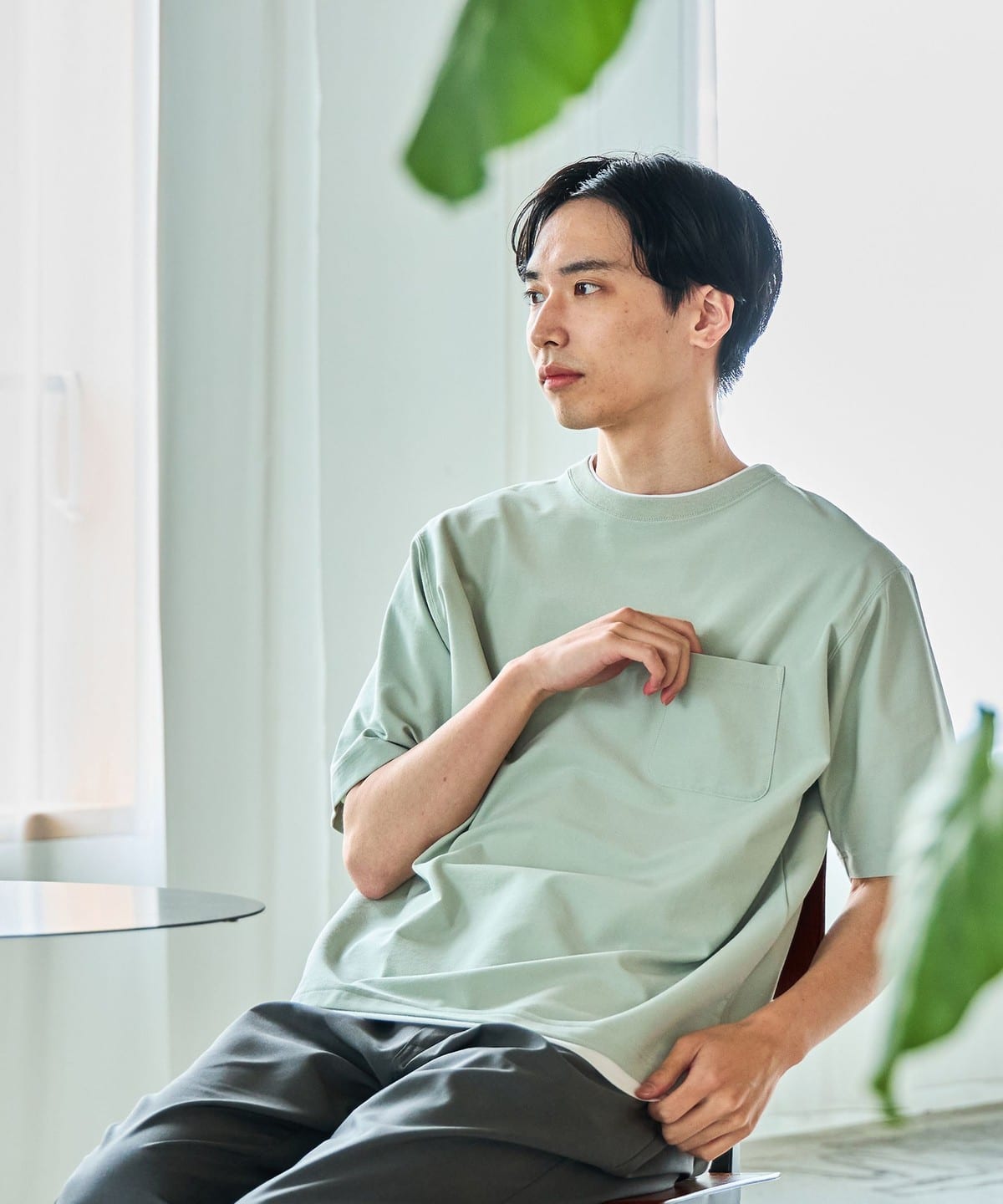 BEAMS HEART（ビームス ハート）フェイクレイヤー ポケット Tシャツ