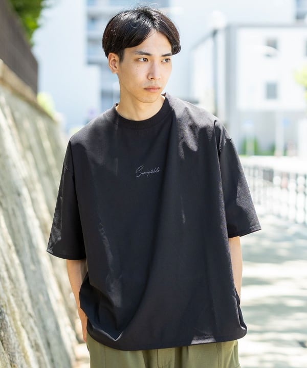 BEAMS HEART（ビームス ハート）ポリエステルトロ 刺繍 ショート