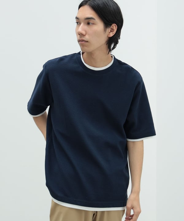 BEAMS HEART（ビームス ハート）リップル フェイクレイヤード T