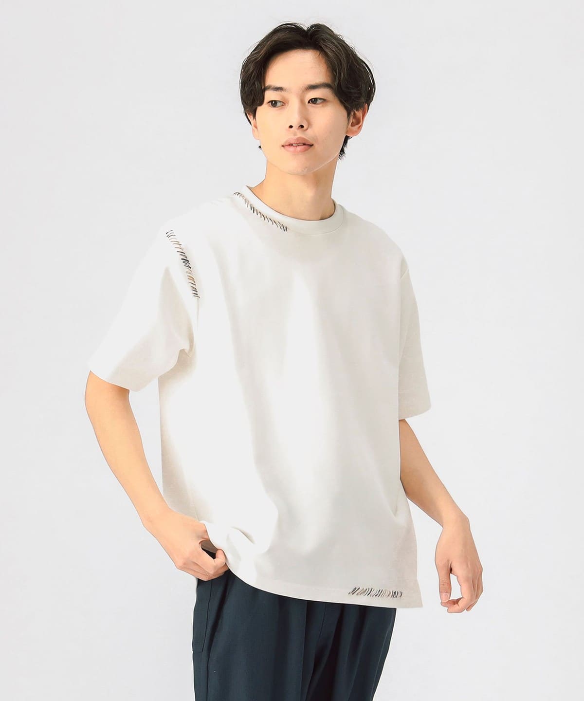 BEAMS HEART（ビームス ハート）ダンボール ステッチ Tシャツ（吸水速