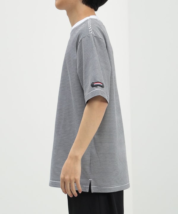 グラスハート記念品Tシャツ(グレー) BEAMS HEART（ビームス ハート）ミニボーダー クルーネック T