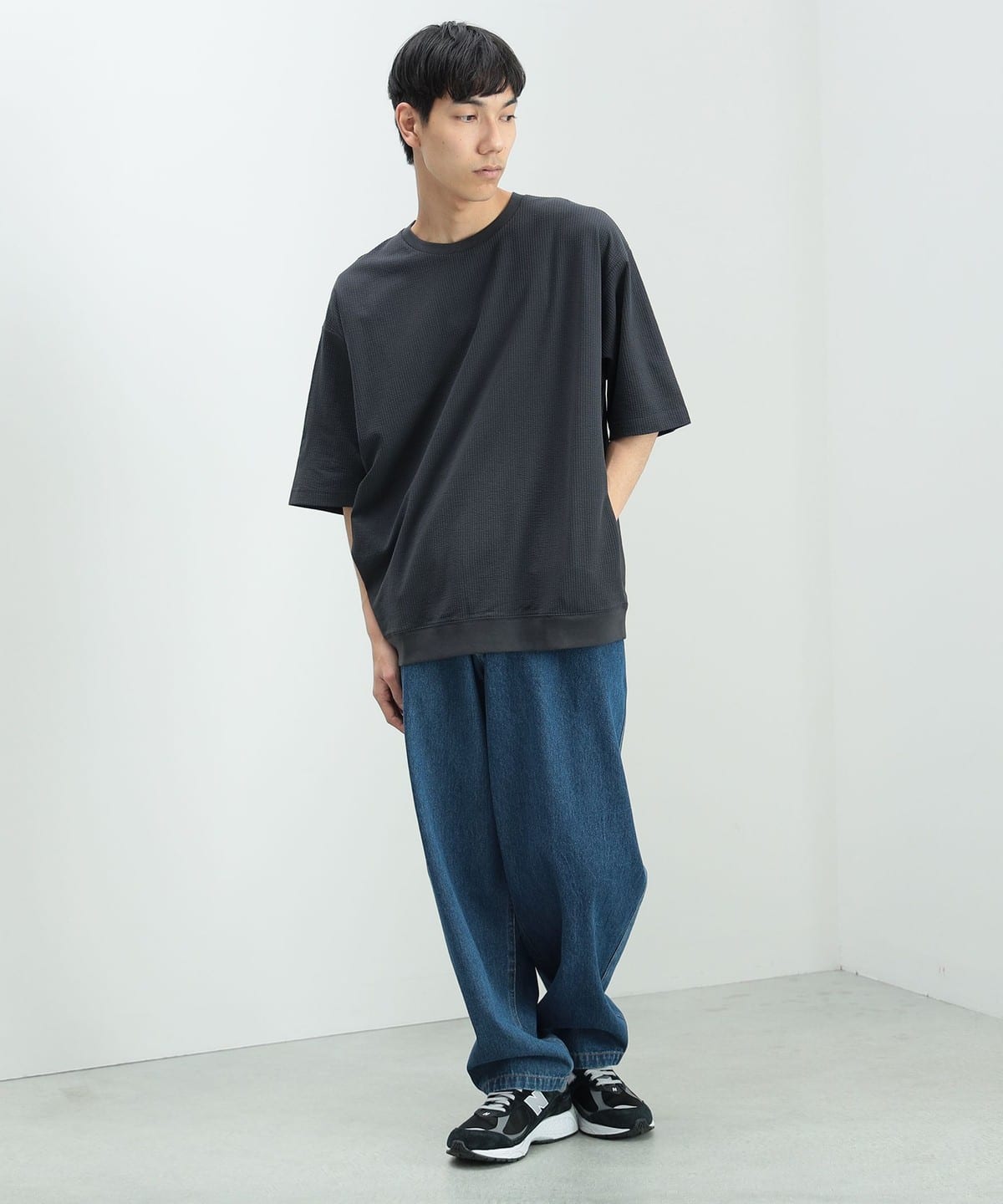 BEAMS HEART（ビームス ハート）シアサッカー ワイド Tシャツ（Tシャツ