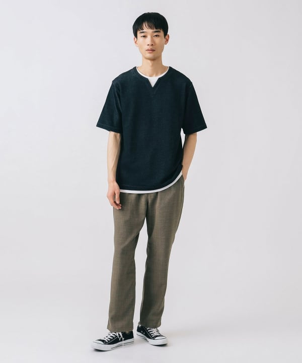BEAMS HEART（ビームス ハート）クールタッチ 鹿の子 キーネック