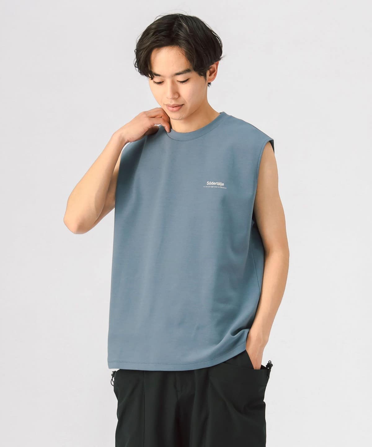 ダンボール ノースリーブ Tシャツ(吸水速乾・毛玉軽減) Tシャツ・カットソー MEN BLUE L ダンボール ノースリーブ Tシャツ(吸水速乾・毛玉軽減) Tシャツ・カットソー MEN BLUE L