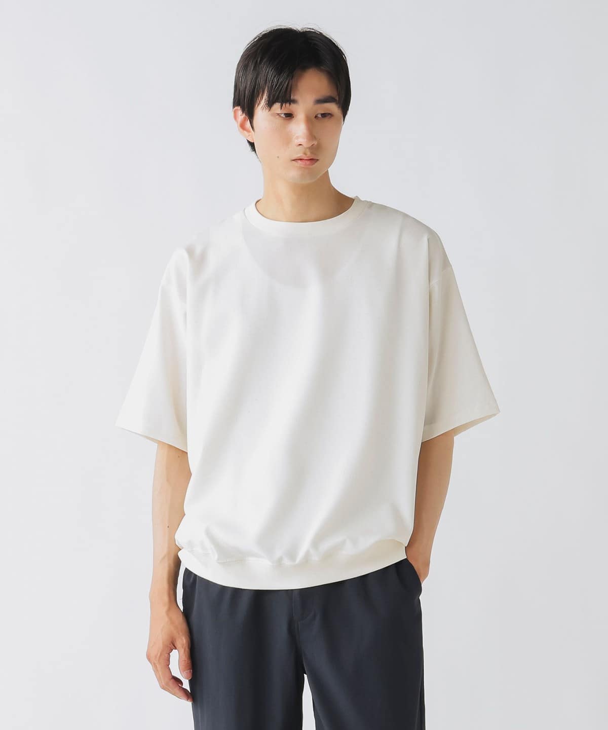 麻混 メランジ Tシャツ Tシャツ・カットソー MEN OFF WHITE M 麻混 メランジ Tシャツ Tシャツ・カットソー MEN OFF WHITE M