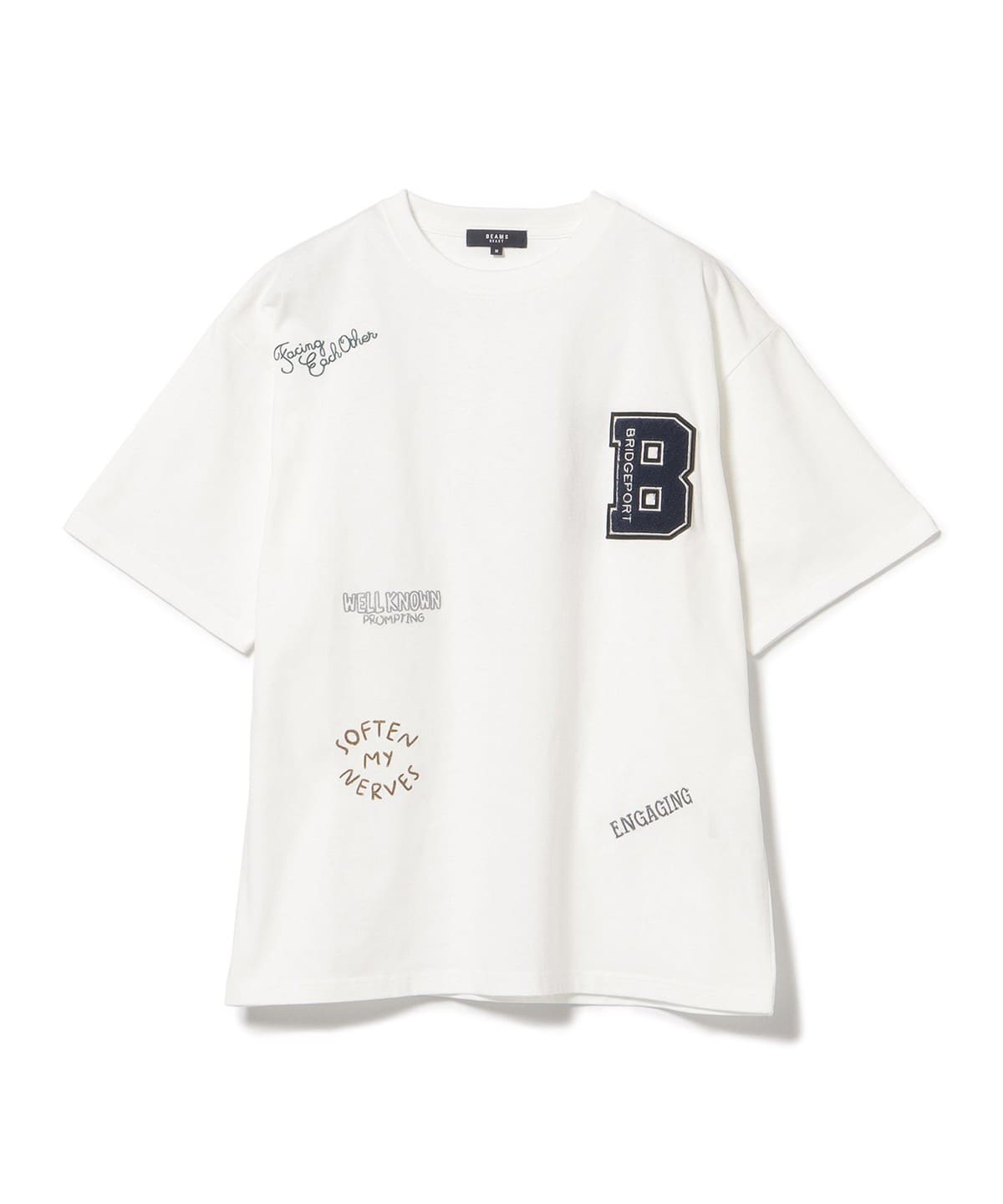レタード ショート スリーブ Tシャツ Tシャツ・カットソー MEN WHITE S レタード ショート スリーブ Tシャツ Tシャツ・カットソー MEN WHITE S