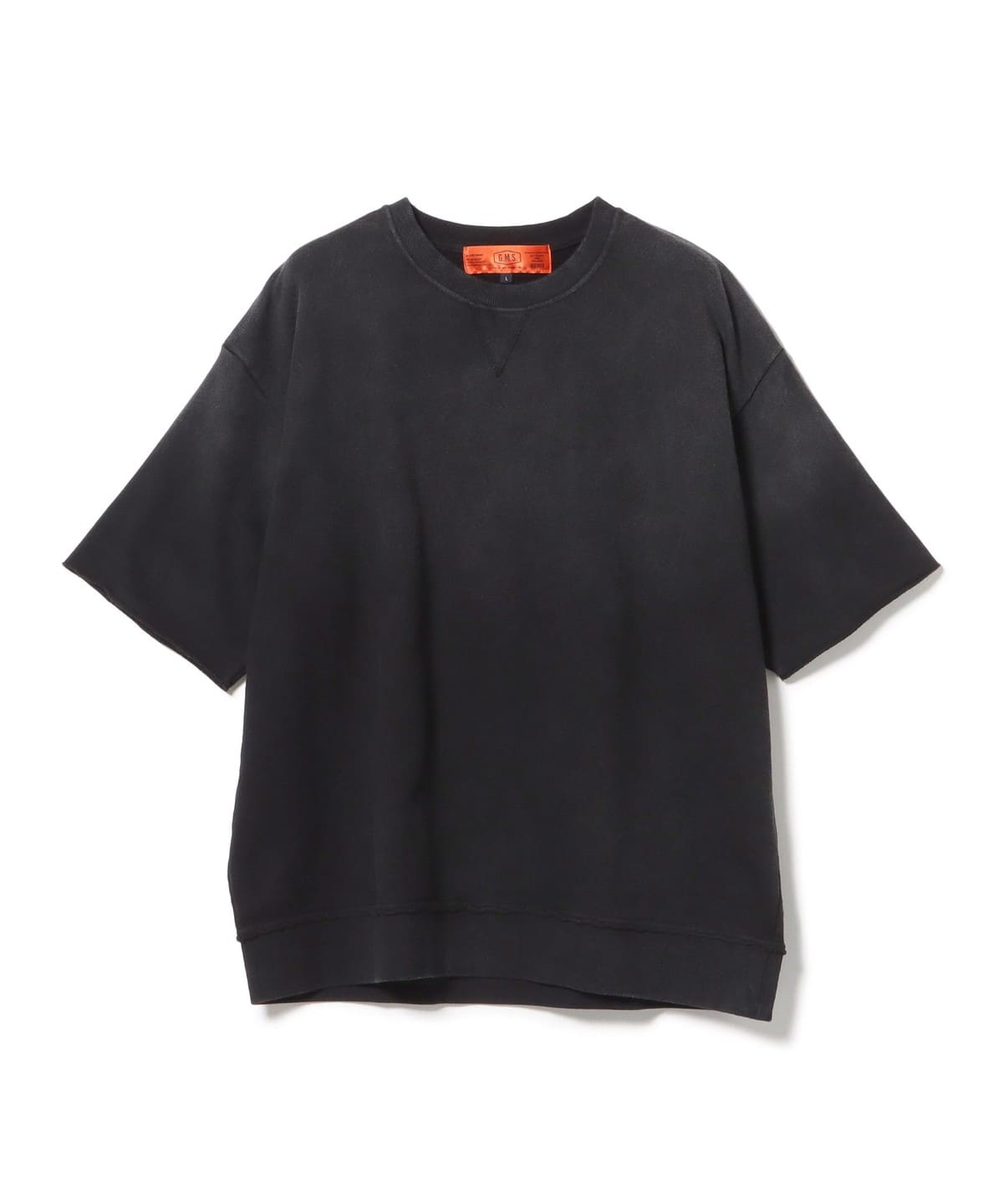 GMS フェード ショートスリーブ スウェット Tシャツ・カットソー MEN BLACK L GMS フェード ショートスリーブ スウェット Tシャツ・カットソー MEN BLACK L