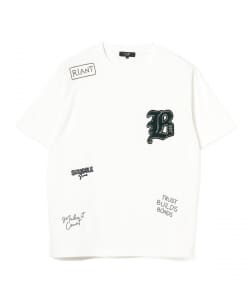 ワッペン 刺繍 レタード ショートスリーブ カットソー