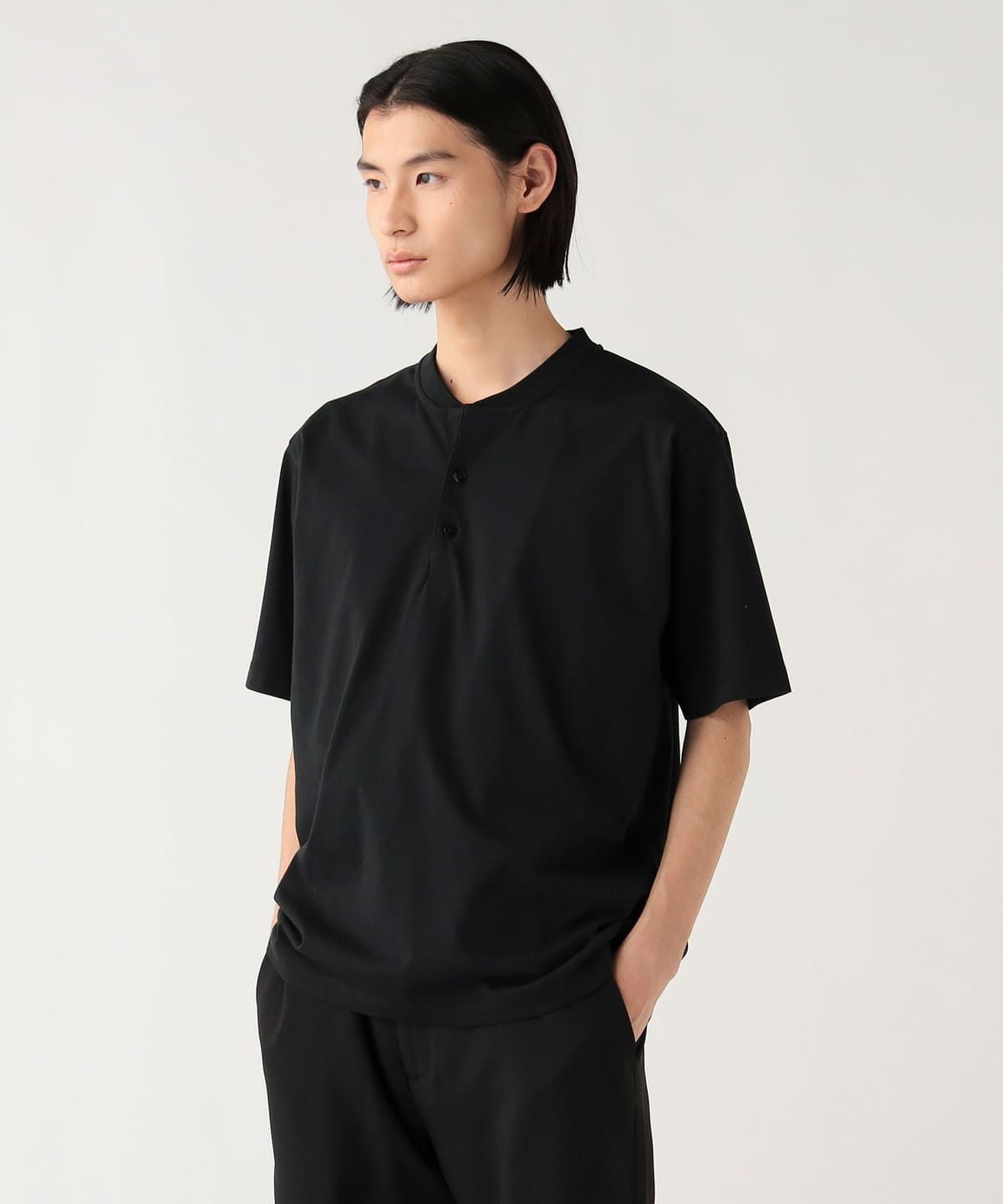 BEAMS HEART（ビームス ハート）スキッパー ヘンリーネック Tシャツ