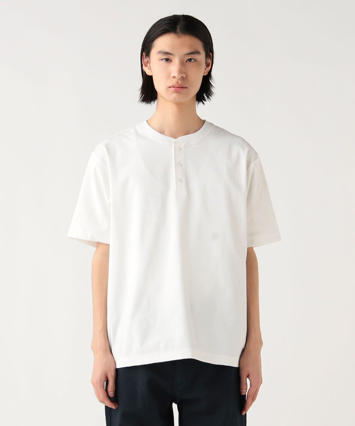 BEAMS HEART（ビームス ハート）ポリエステル サーマル ヘンリー T