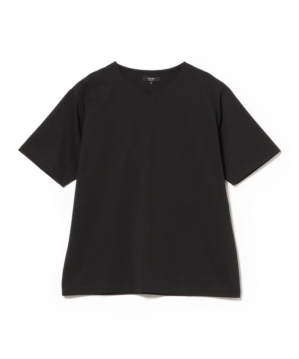 BEAMS HEART（ビームス ハート）ポンチ キーネック Tシャツ（吸水速乾