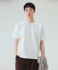 ダンボール スラブ ステッチ クルーネック Tシャツ （吸水速乾）