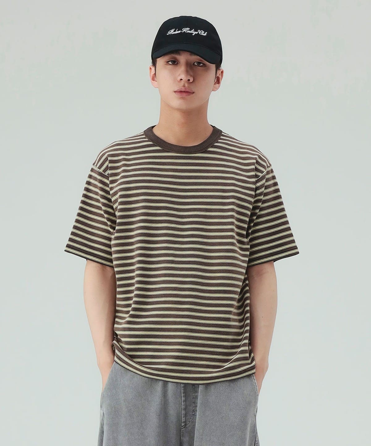 BEAMS HEART（ビームス ハート）フェード加工 ボーダー Tシャツ（T