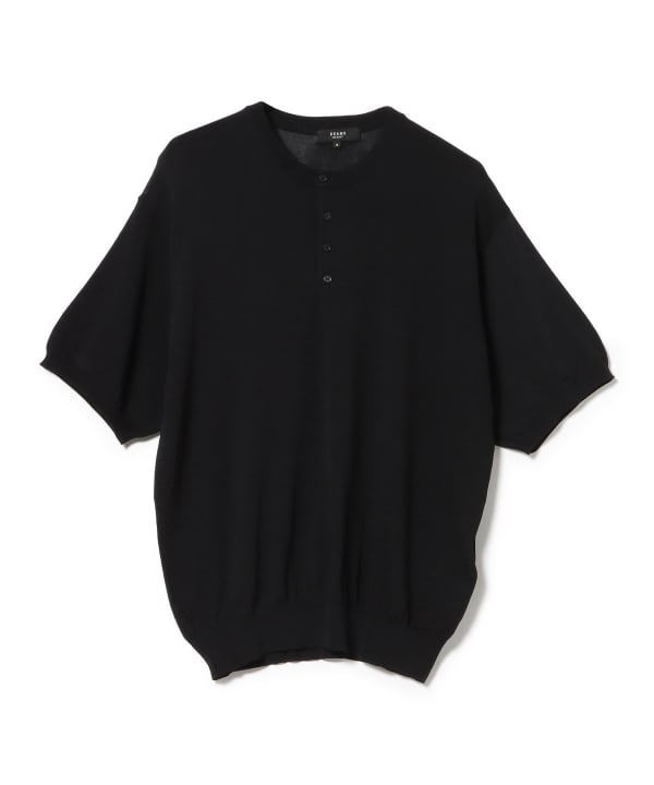 [10% OFF Coupon Eligible] Henley Neck Short Sleeve Knit (Cooling Fabric)
