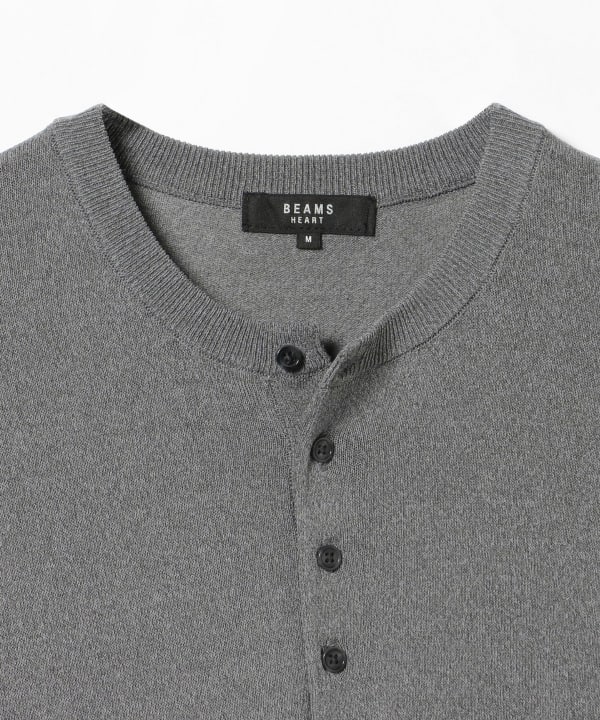 [10% OFF Coupon Eligible] Henley Neck Short Sleeve Knit (Cooling Fabric)