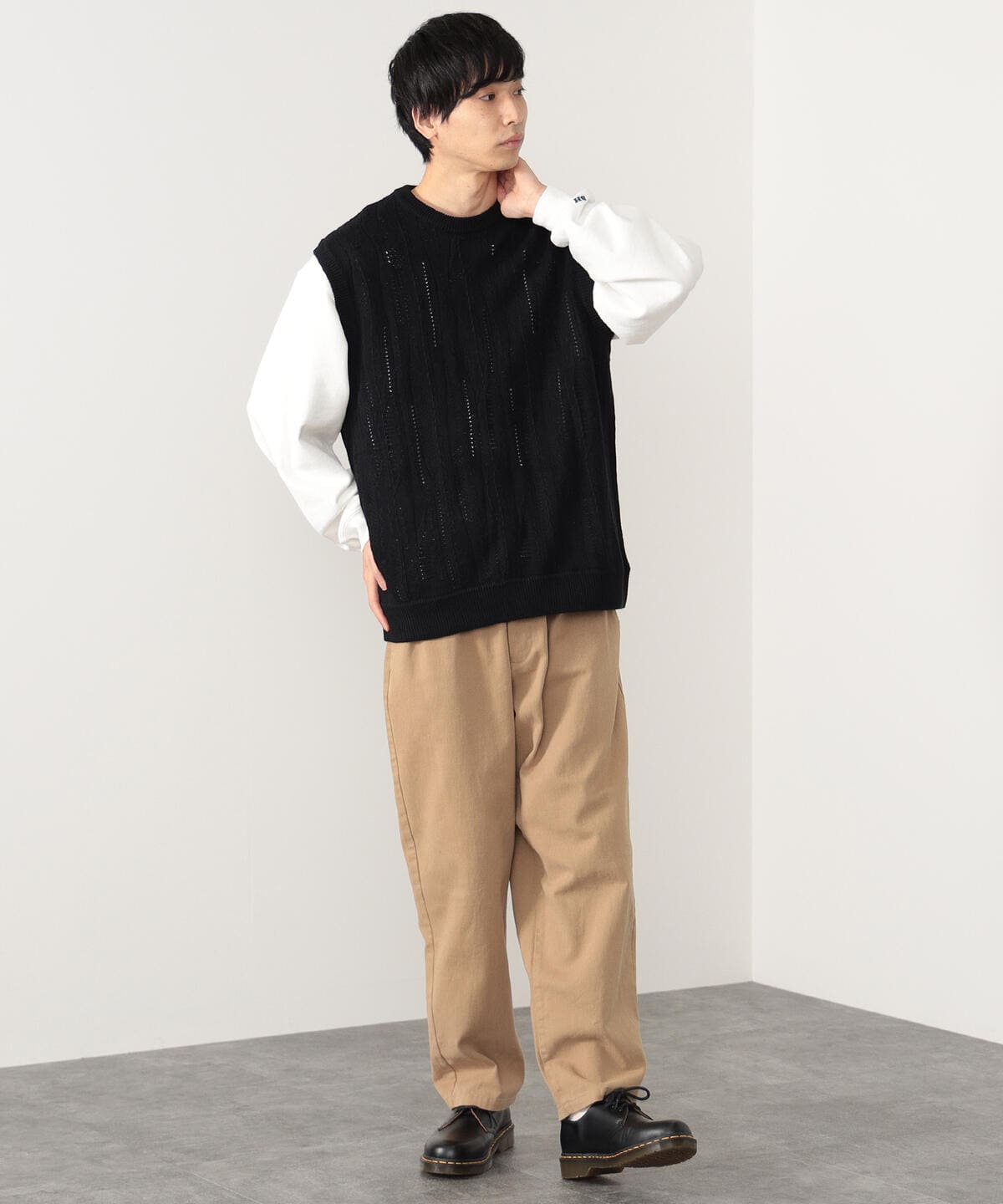 BEAMS HEART BEAMS HEART Cotton Knit Vest (Tops Vest
